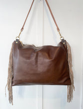 Load image into Gallery viewer, Classic Bighorn Bag with Curly Long Hair Hide & Fringe