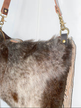 Load image into Gallery viewer, Classic Bighorn Bag with Curly Long Hair Hide & Fringe