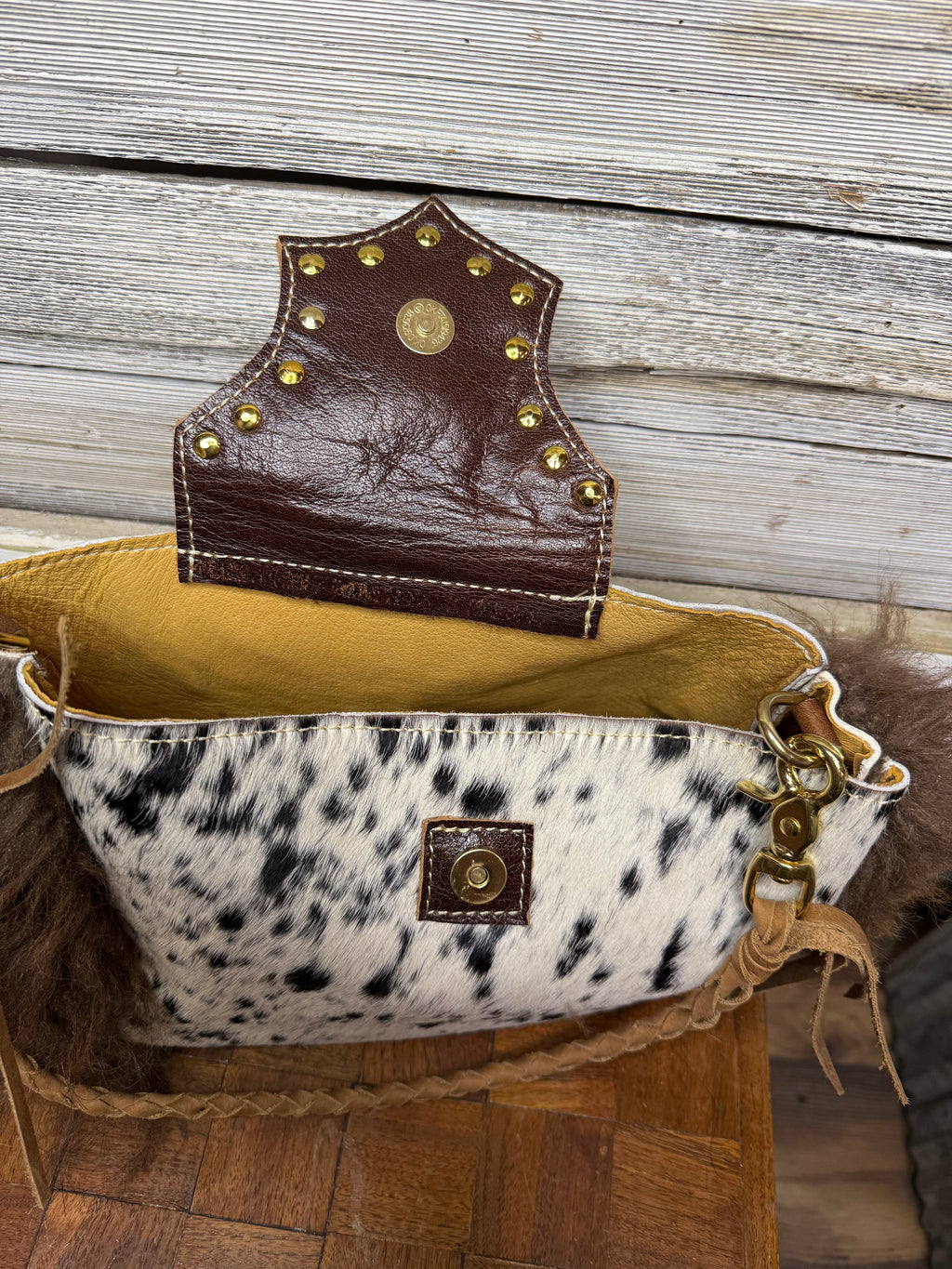 Cowhide and Buffalo Evening Bag