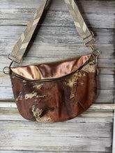 Load image into Gallery viewer, Rose Gold and Brown Cowhide Leather Frannie XL
