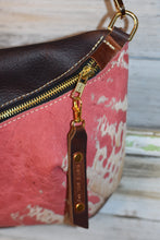 Load image into Gallery viewer, Pink Acid Washed Cowhide Frannie Bag
