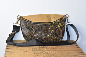 Green Camo Studded Frannie Bag