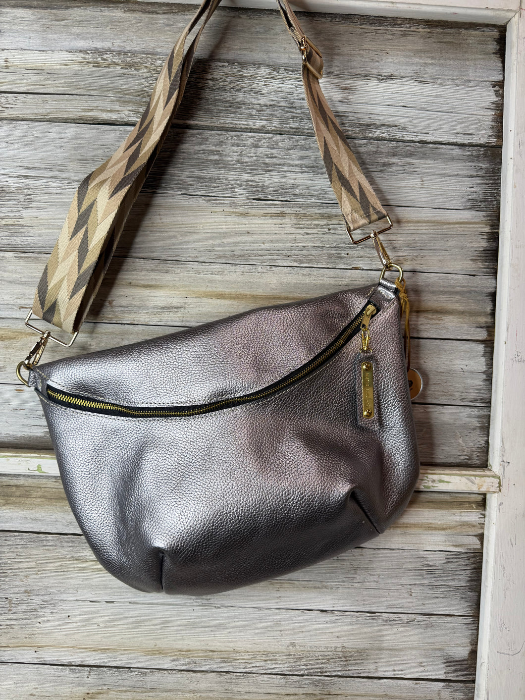 Silver Leather Frannie XL