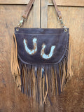 Leather ALMY Bag with Cowhide Horseshoe Inlay