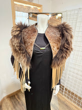 Load image into Gallery viewer, Western Fur &amp; Fringe C a p e
