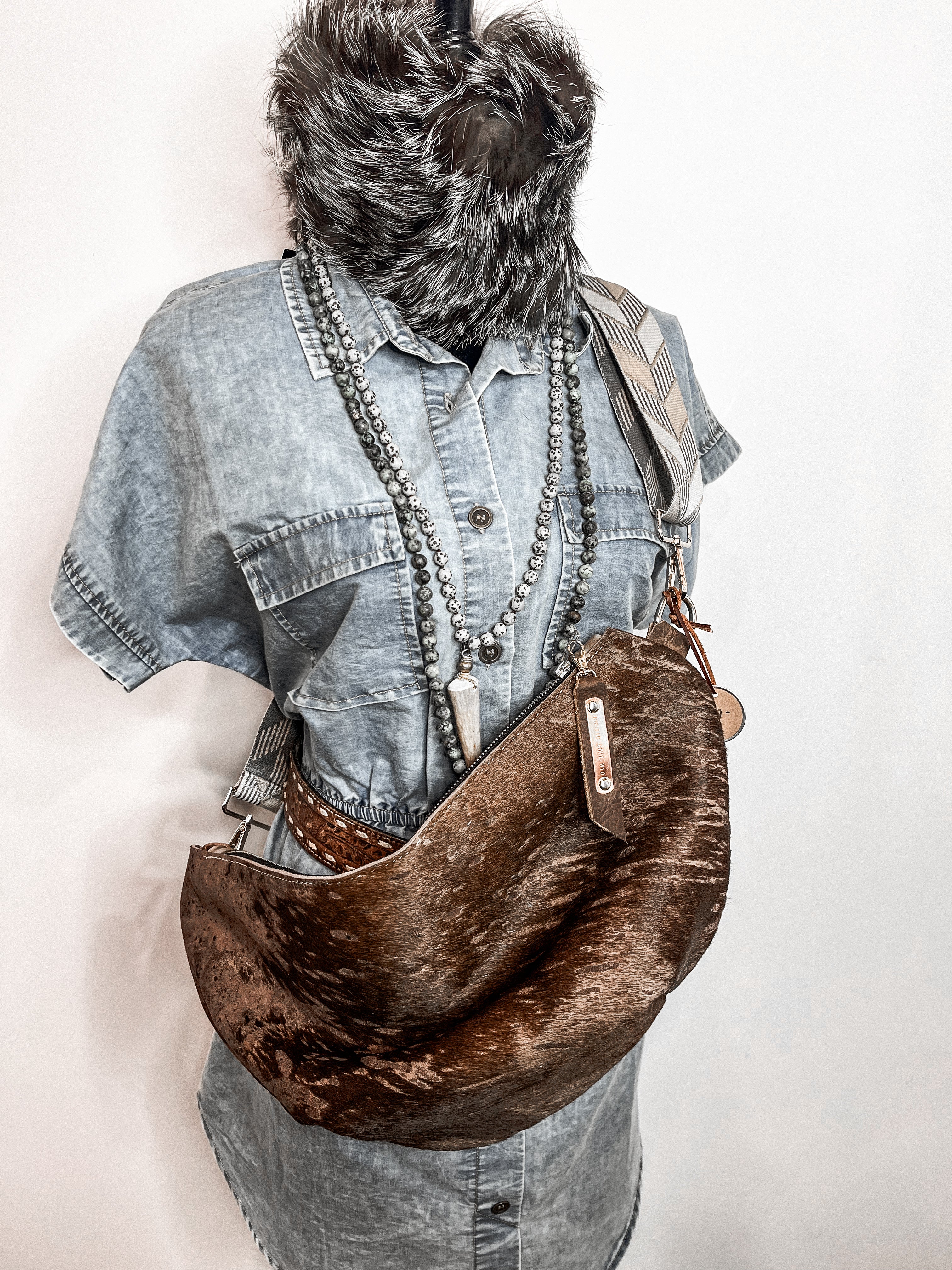 Kaycee Bag Brown Acid Wash