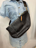 Black Leather Kaycee Bag