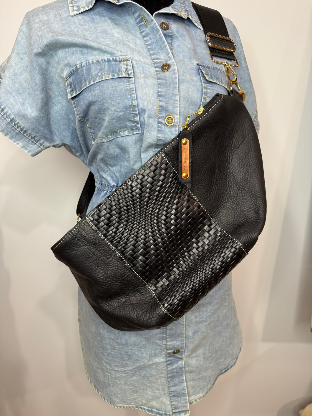 Black Leather Kaycee Bag