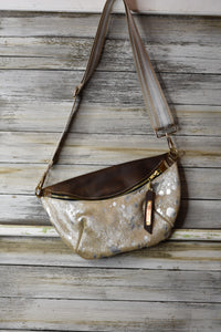 Silver Acid Wash Frannie Bag