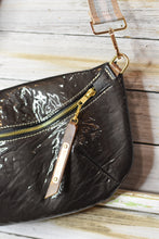 Load image into Gallery viewer, Charcoal Patent Leather Frannie
