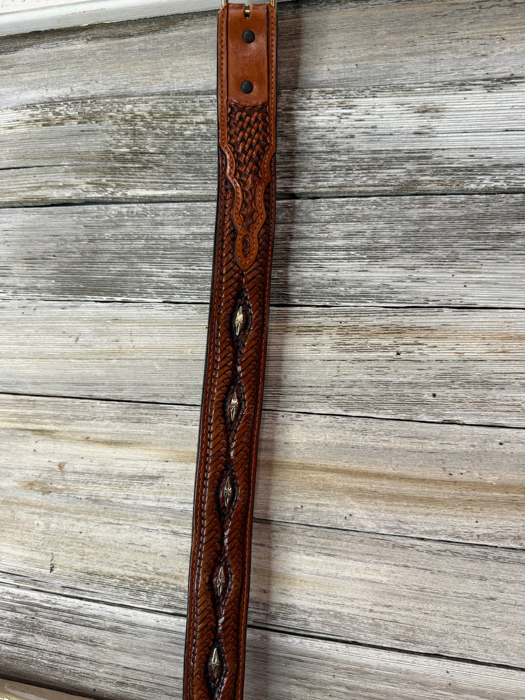 Vintage Leather Western Belt Purse Strap