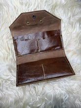 Load image into Gallery viewer, Chocolate Acid Washed Trifold Cowhide Wallet
