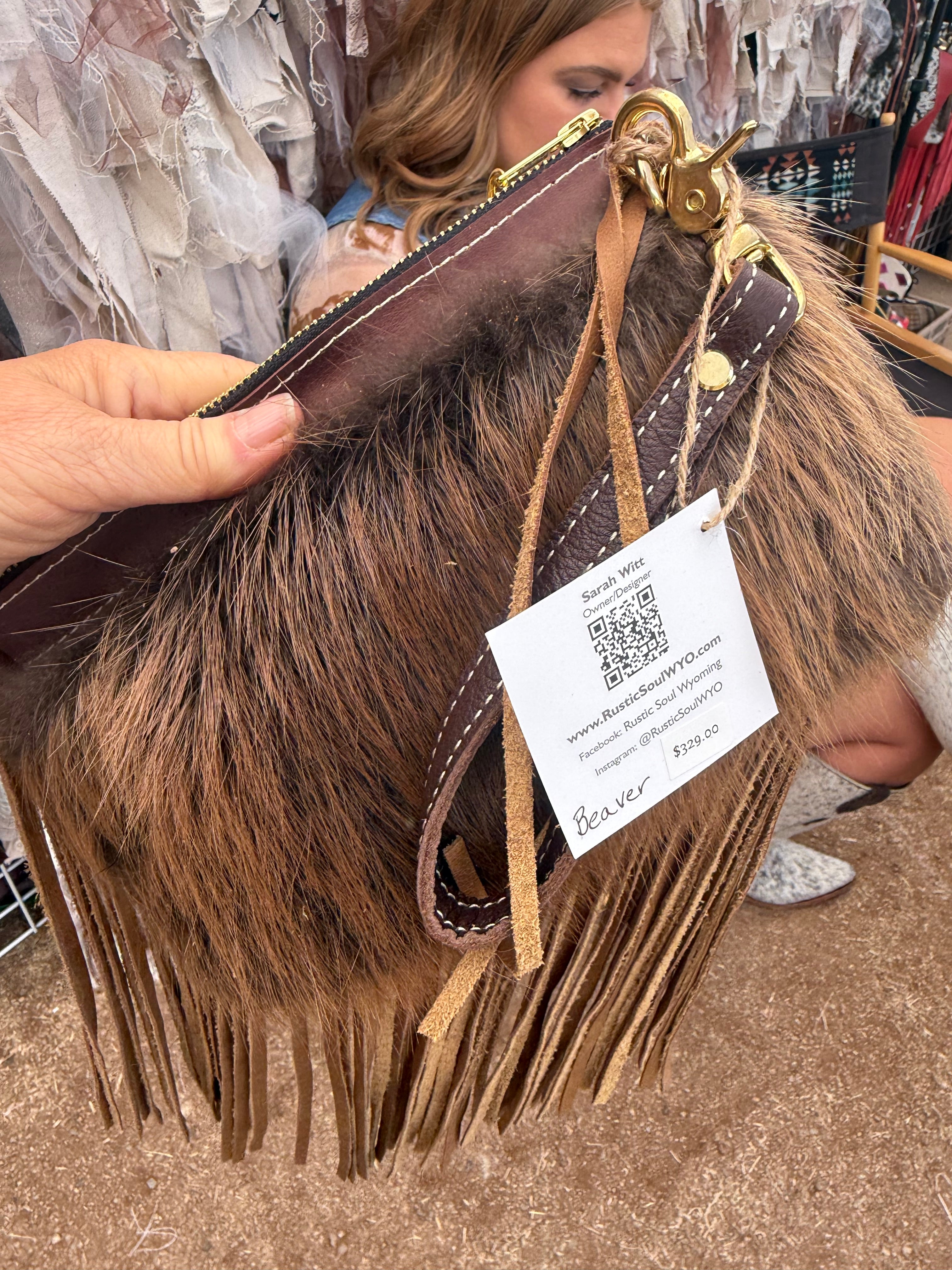 Genuine Beaver Jessica Wristlet