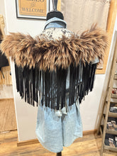Load image into Gallery viewer, Western Fur &amp; Fringe C A P E
