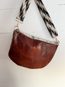 Black and White Cowhide Frannie XL Bag