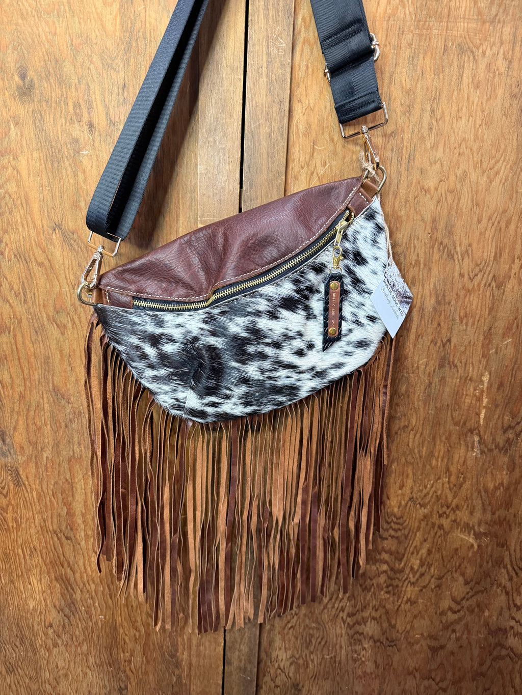 Classic Cowhide Frannie with Fringe