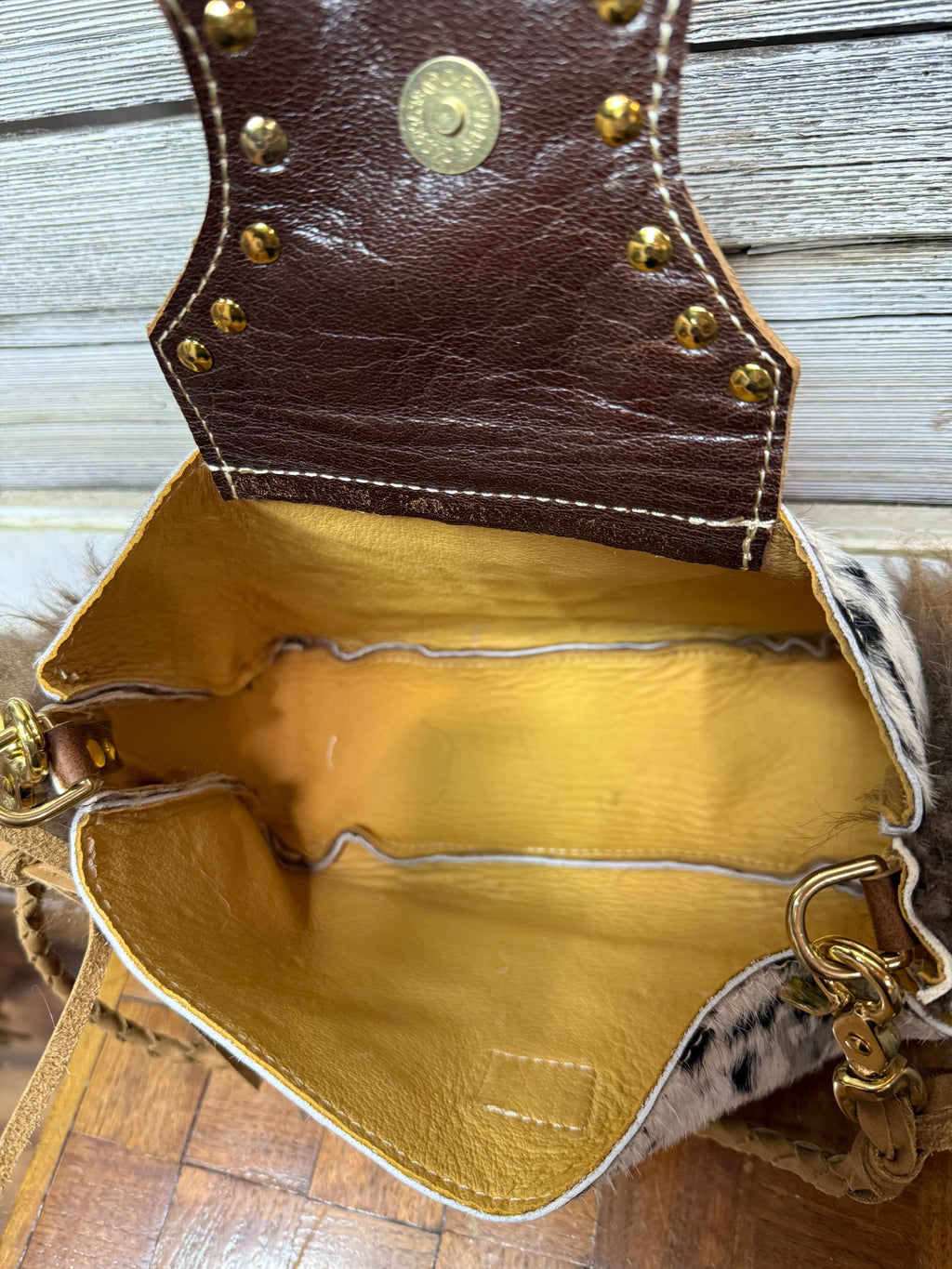 Cowhide and Buffalo Evening Bag