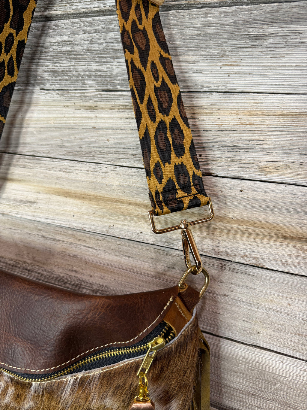 Classic Cowhide Frannie Bag with Fringe