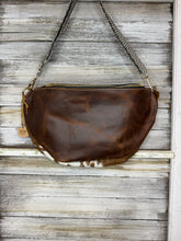 Load image into Gallery viewer, Brown and White Cowhide Kaycee Bag
