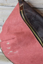 Load image into Gallery viewer, Pink Acid Washed Cowhide Frannie Bag
