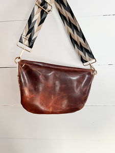 Branded Vintage Leather Frannie Bag