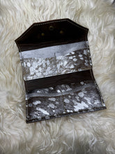 Load image into Gallery viewer, Burgundy Floral Embossed Leather Trifold Wallet
