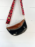 Black & White Cowhide Bumbag
