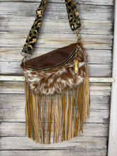 Load image into Gallery viewer, Classic Cowhide Frannie Bag with Fringe
