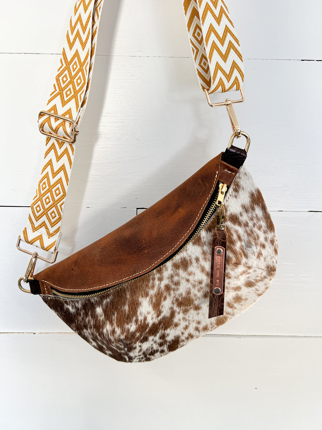 Cowhide and Leather Bumbag