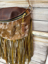 Load image into Gallery viewer, Classic Cowhide Frannie Bag with Fringe
