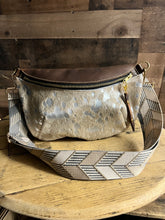 Load image into Gallery viewer, Silver Cowhide and leather Bumbag
