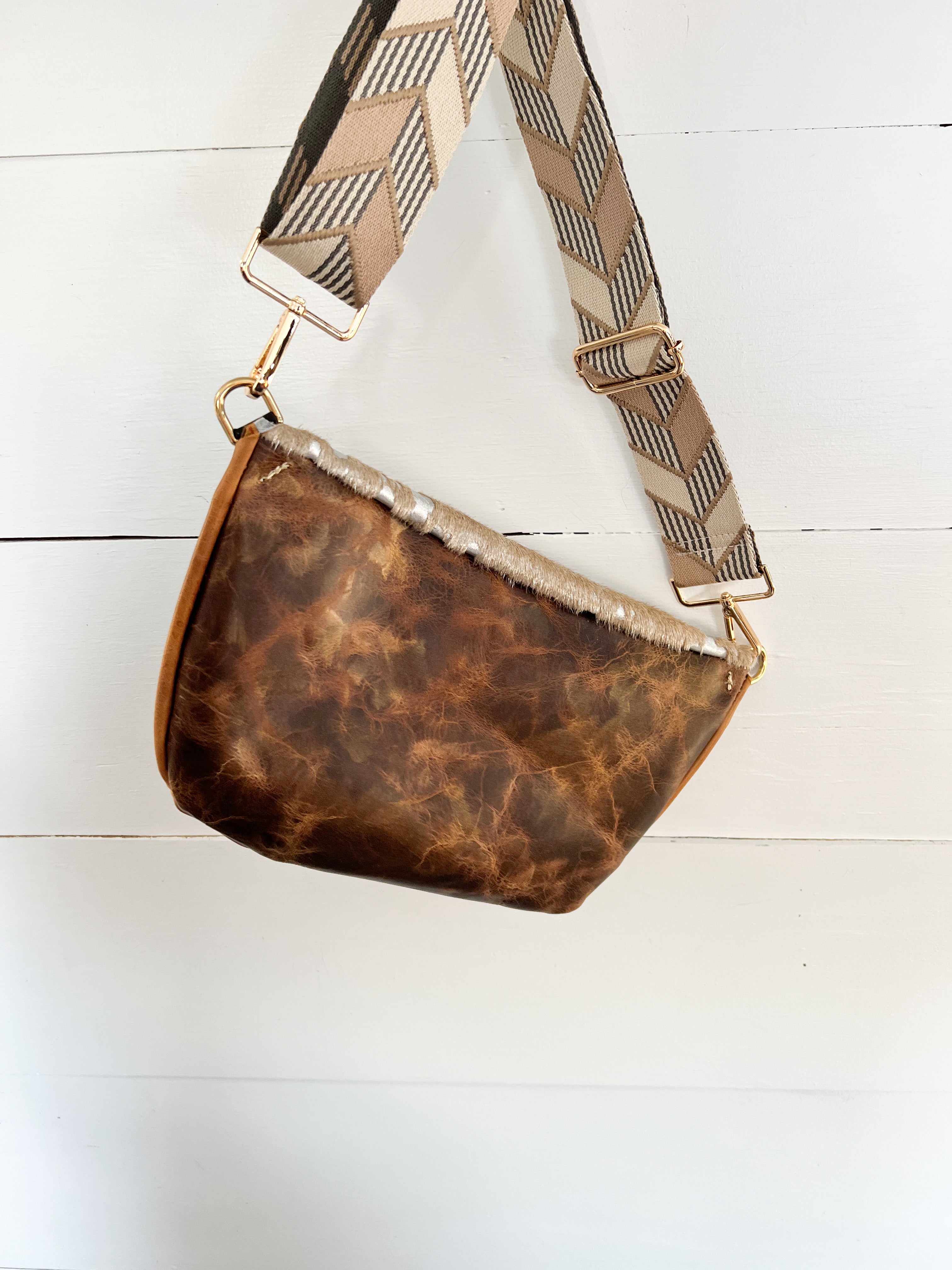 Leather and Acid Wash Bumbag