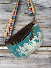 Load image into Gallery viewer, Classic Turquoise Cowhide Frannie Bag
