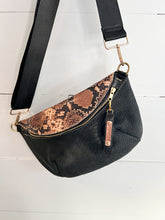 Load image into Gallery viewer, Python Snakeskin Embossed Leather Frannie Bag
