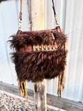 One of a kind Buffalo Hide Bag with Ammo Belt