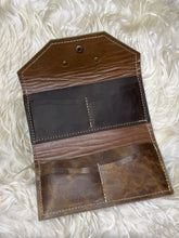 Load image into Gallery viewer, Dark Green Leather Trifold Wallet
