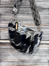 Load image into Gallery viewer, Black and White Cowhide Kaycee Bag
