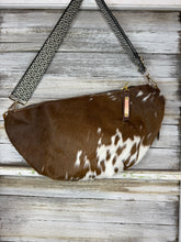 Load image into Gallery viewer, Brown and White Cowhide Kaycee Bag
