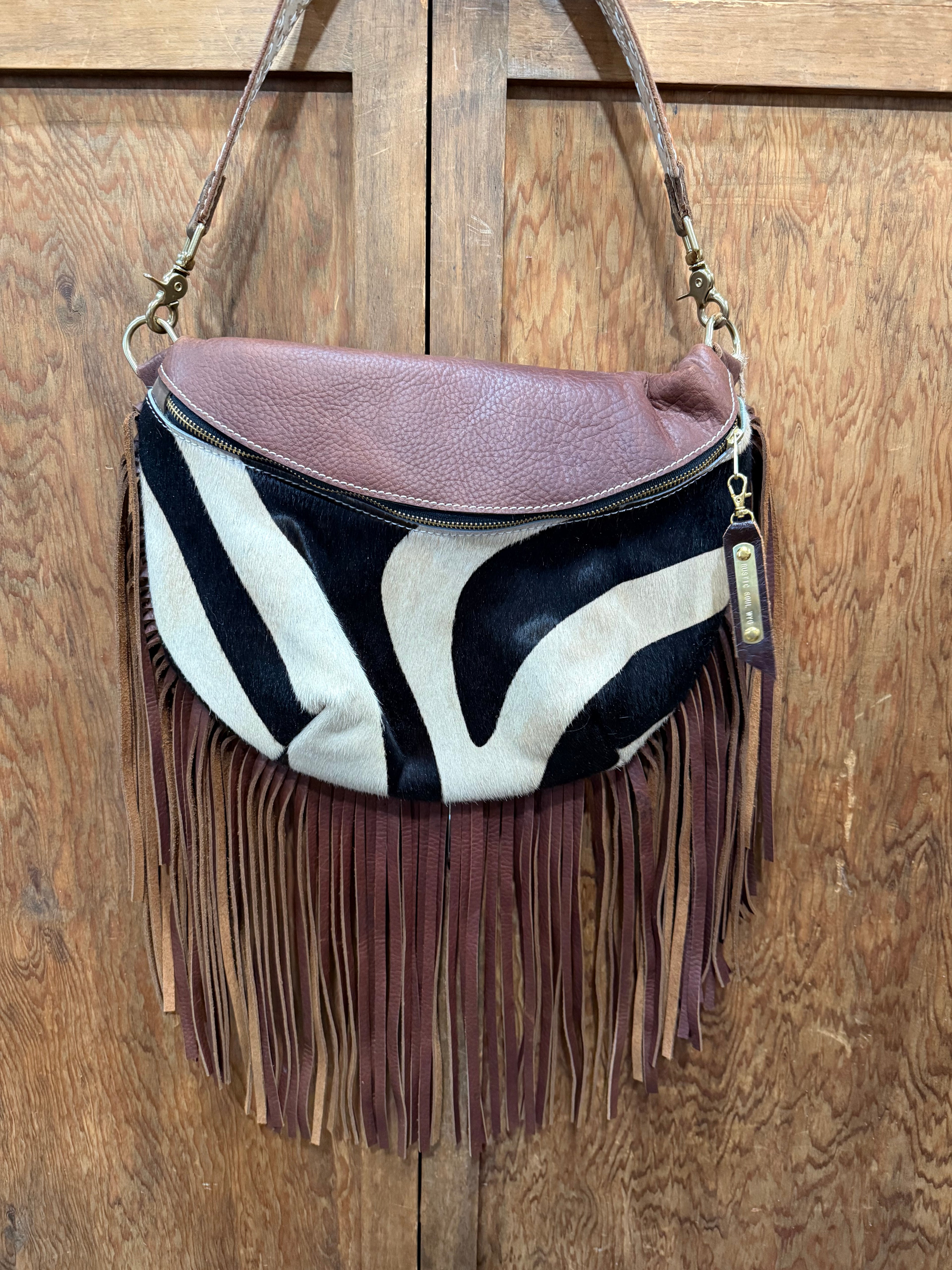 Cowhide Zebra Frannie XL