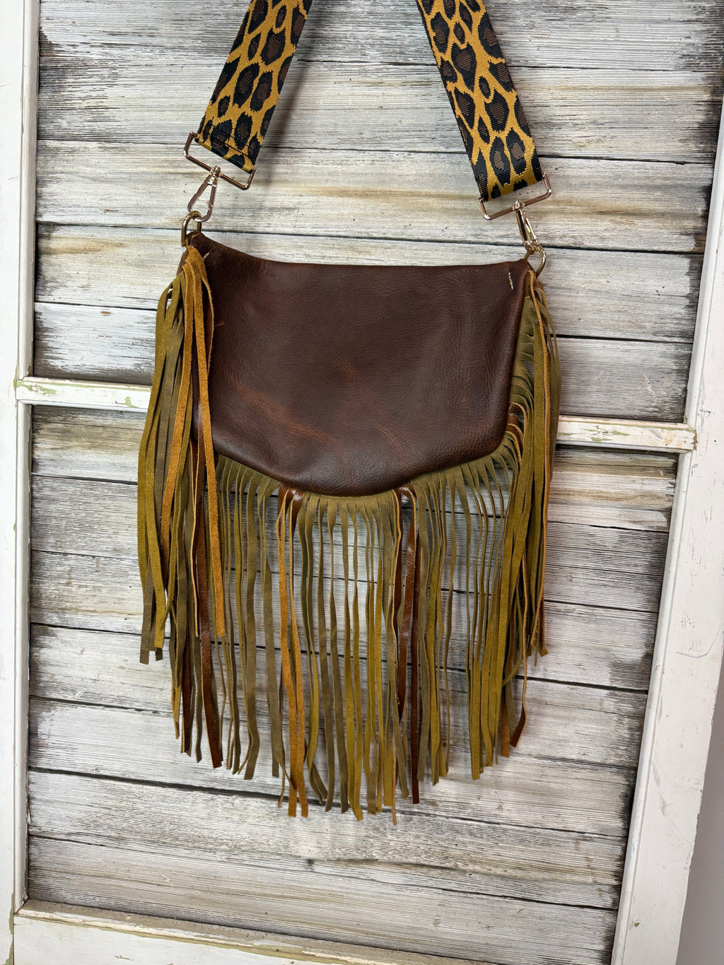 Classic Cowhide Frannie Bag with Fringe