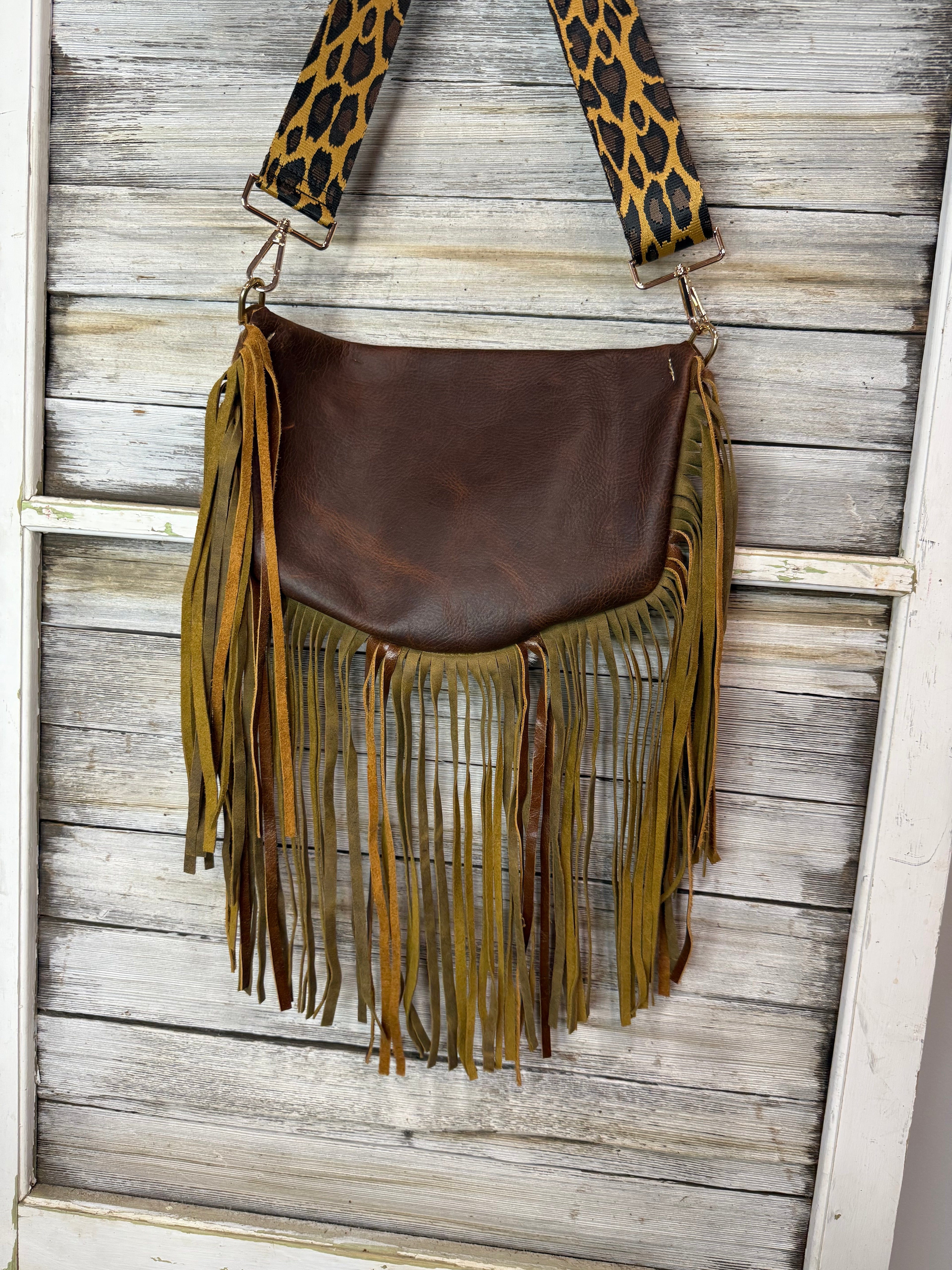 Classic Cowhide Frannie Bag with Fringe