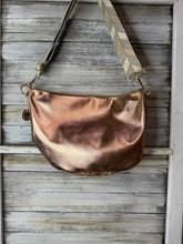 Load image into Gallery viewer, Rose Gold and Brown Cowhide Leather Frannie XL
