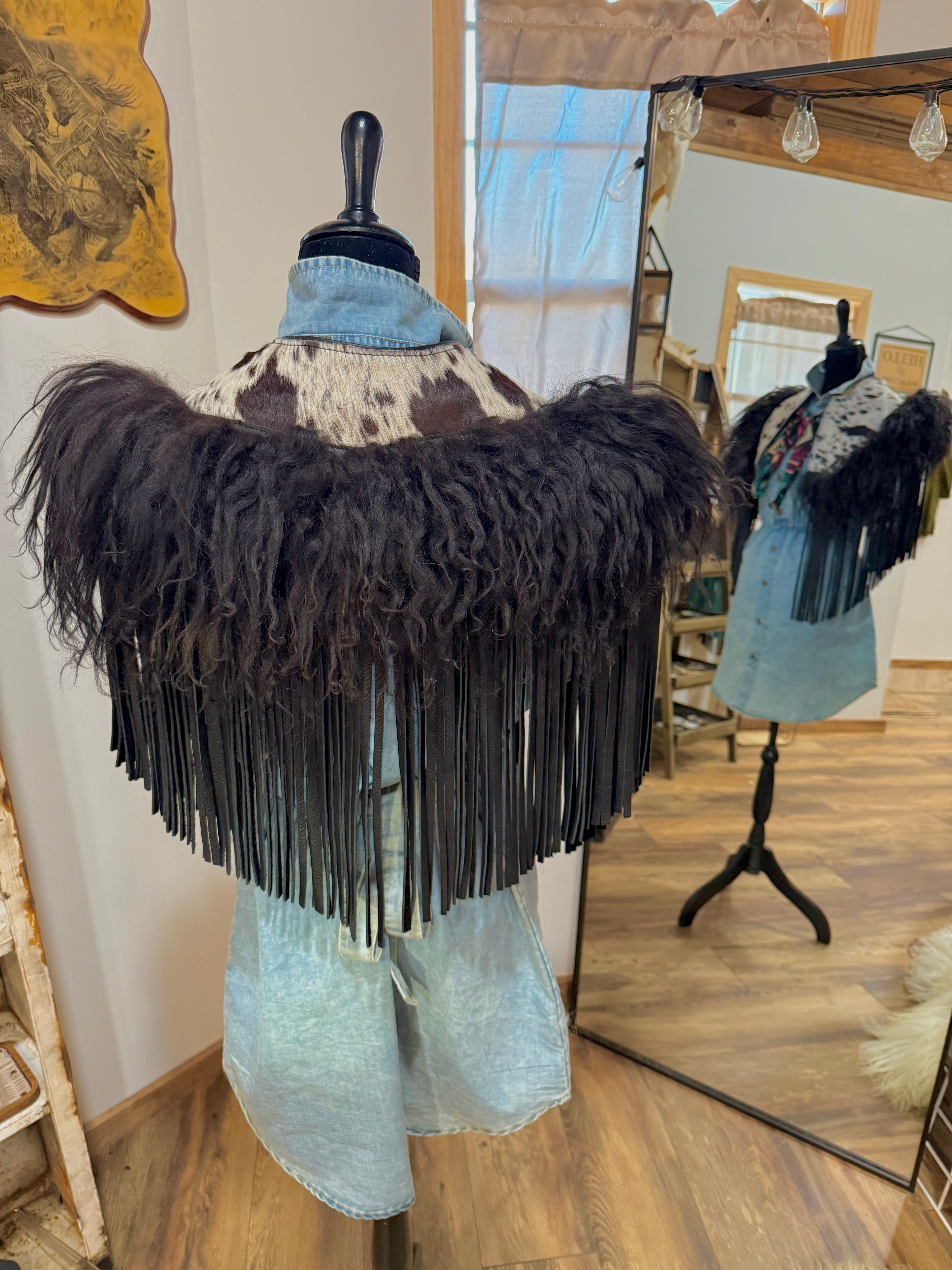 Western Fur & Cowhide Cape