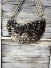 Load image into Gallery viewer, Brown and White Cowhide Kaycee Bag
