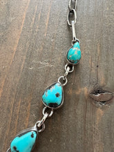 Load image into Gallery viewer, Turquoise and Sterling Silver Cluster Necklace
