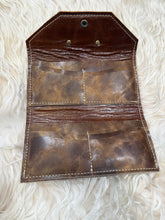 Load image into Gallery viewer, Brown and White Cowhide Tricolor Wallet
