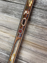 Load image into Gallery viewer, Vintage Painted Leather Western Belt Purse Strap
