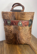Long Hair Wood Handle Tote