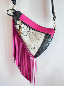 Sheridan Sling Bag Black and Pink