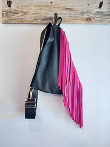 Sheridan Sling Bag Black and Pink